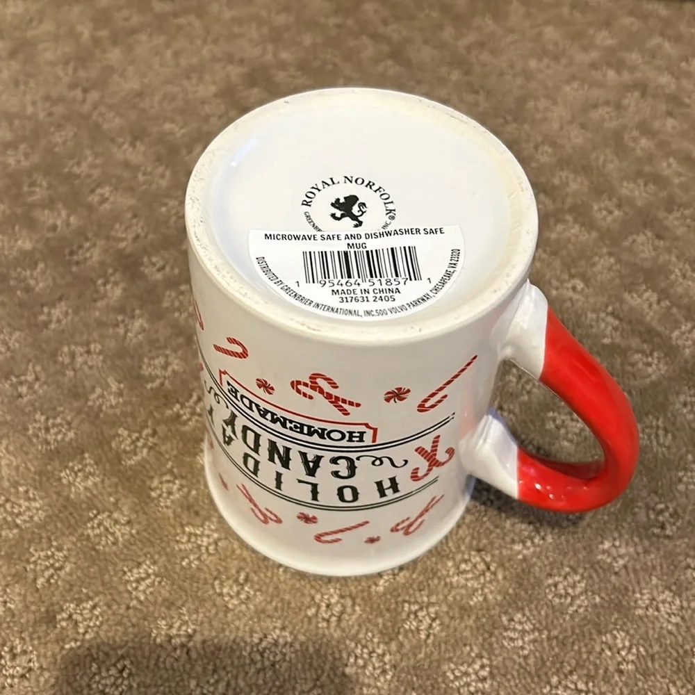 Festive Christmas Holiday Candy Homemade Holiday Mug New candy canes